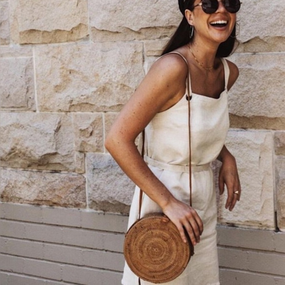 Studio Collection Hand woven in Bali Round Rattan Bag